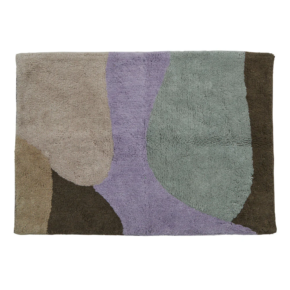 Bahne Interior  Swirled bademåtte, Brun/lilla - 50x70 cm