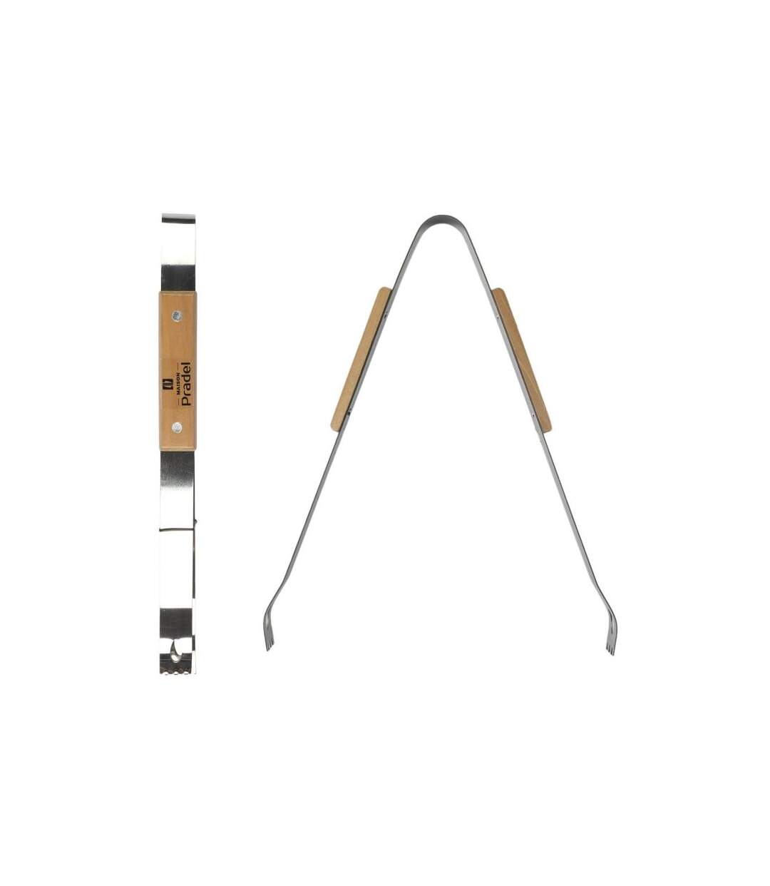 Paris Prix - Lot De 4 Ustensiles barbecue 46cm Vert & Naturel
