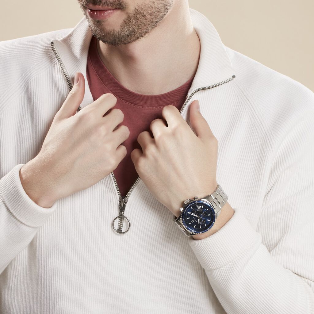 Montre Pierre Lannier Cronos Bleu