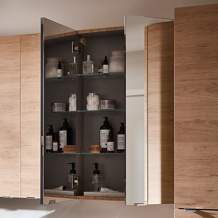 Armoire de salle de bains GoodHome Imandra miroir L.80 x H.90 x P.15 cm