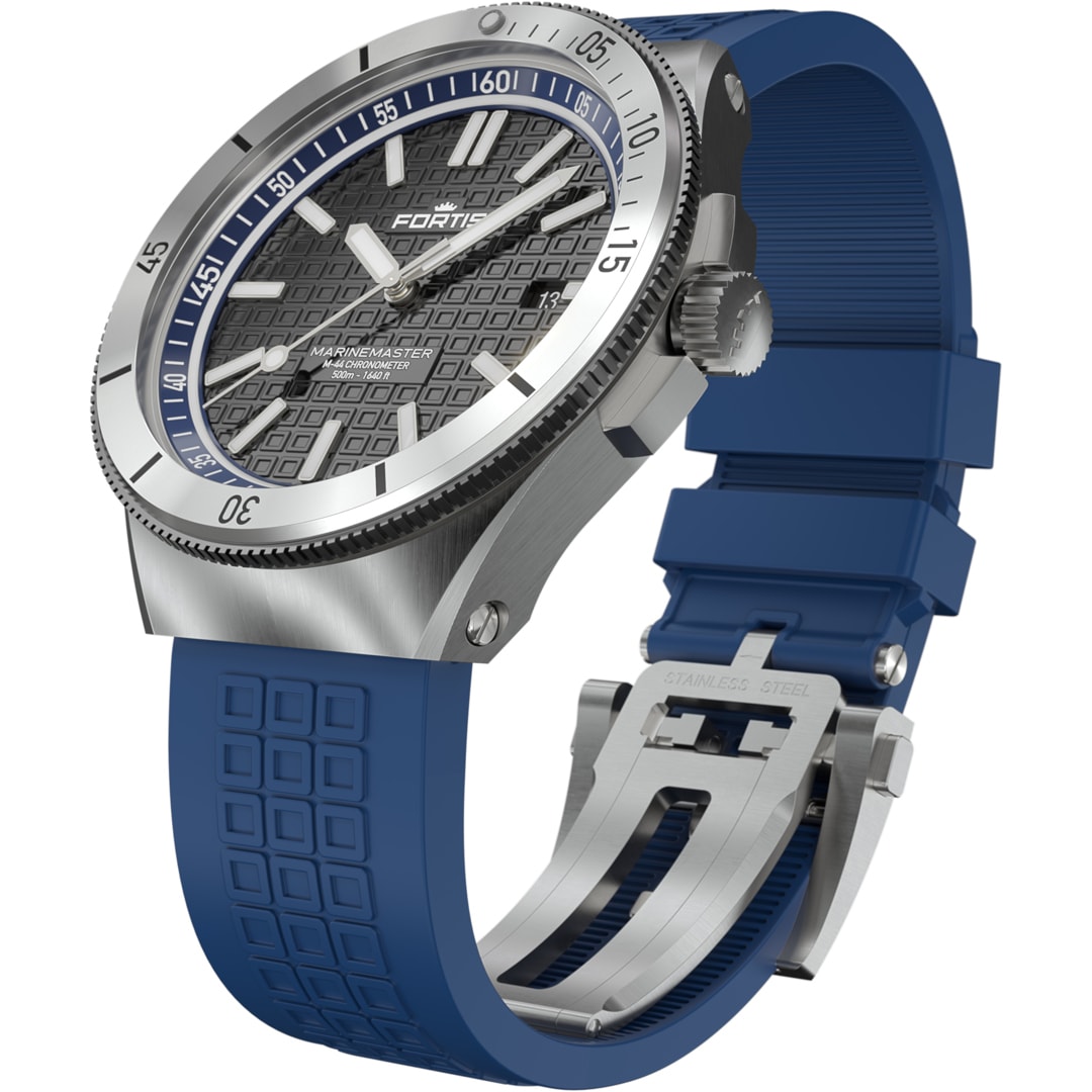 Fortis Marinemaster M-44 Chronometer Ocean Blue Horizon Strap