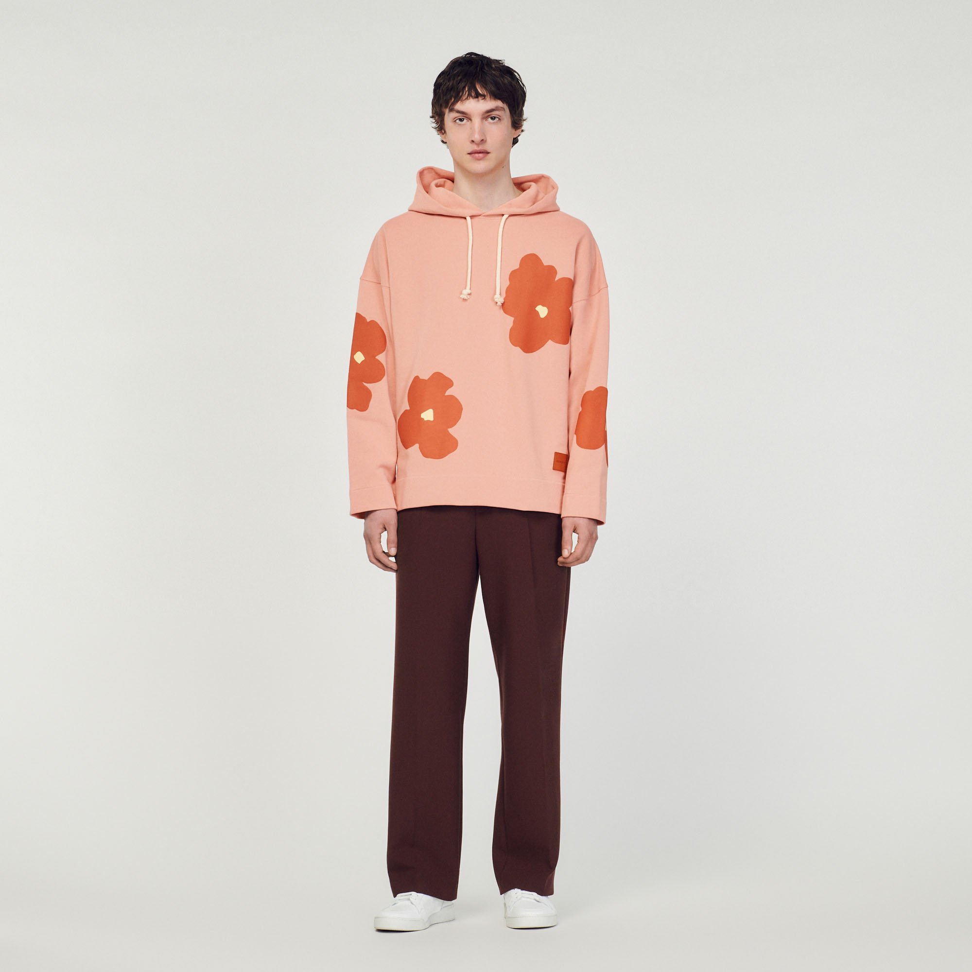 Hoodie motifs fleurs