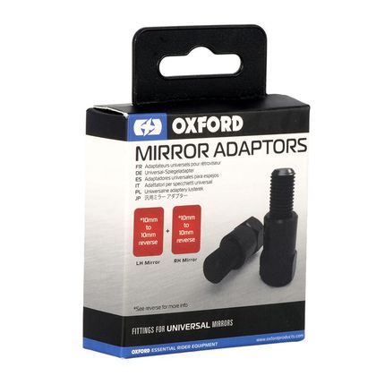 Support Rétroviseur Oxford OX581 pour rétroviseur (10mm /10mm) Réversible Universel - Noir