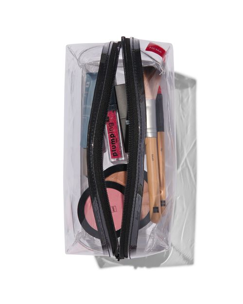 trousse de toilette transparente 9x21x14