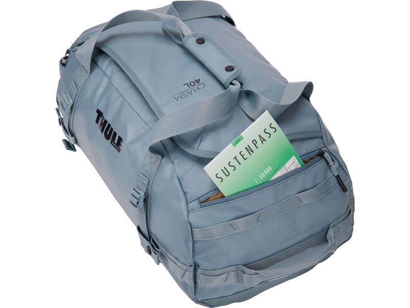 Thule Duffle Bag Chasm 40 l, Pond Gray Reisetasche und Rucksack in einem