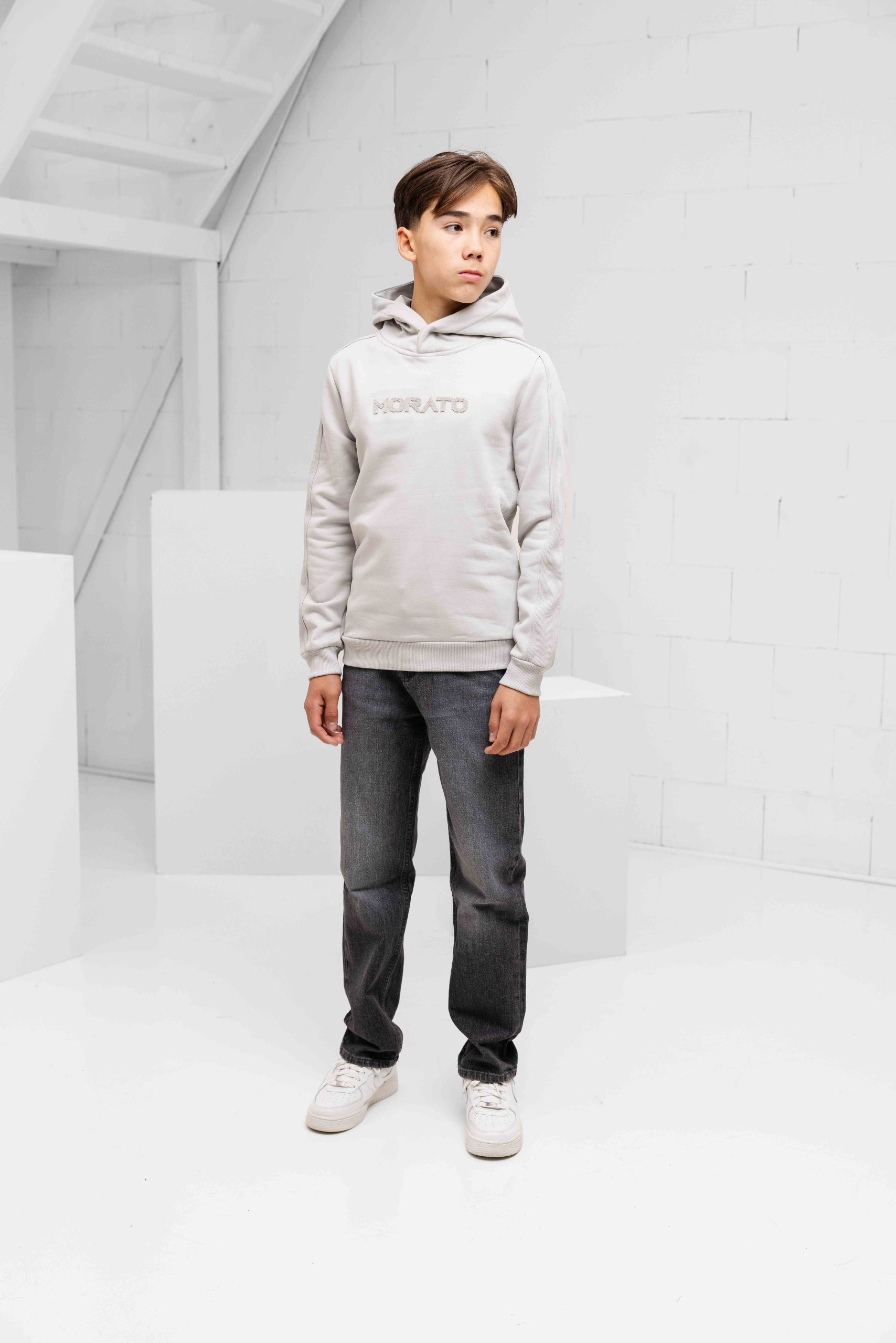 Antony Morato Hoodie Kids Lichtgrijs