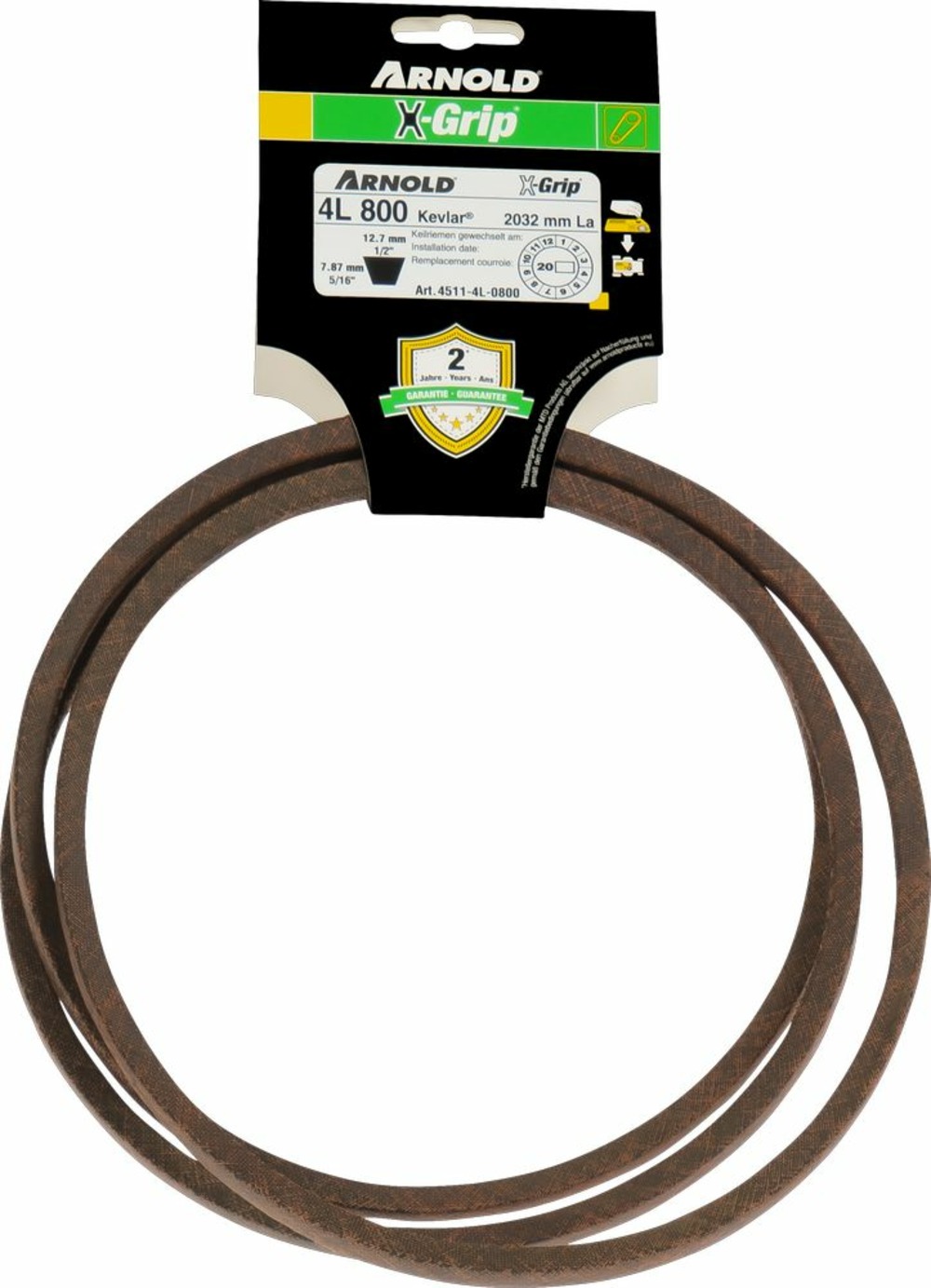 Courroie trapézoïdale x-grip v de type 4l800