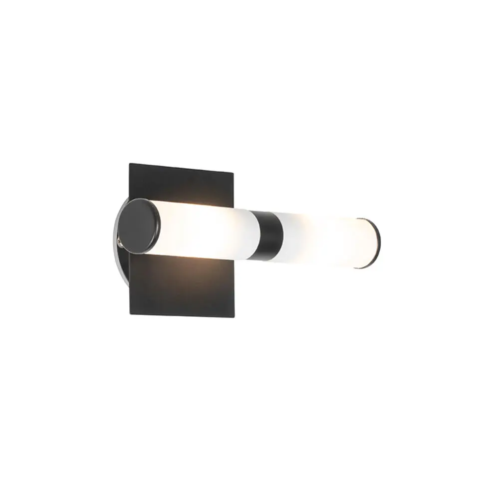 Qazqa wandlampen bath zwart g9