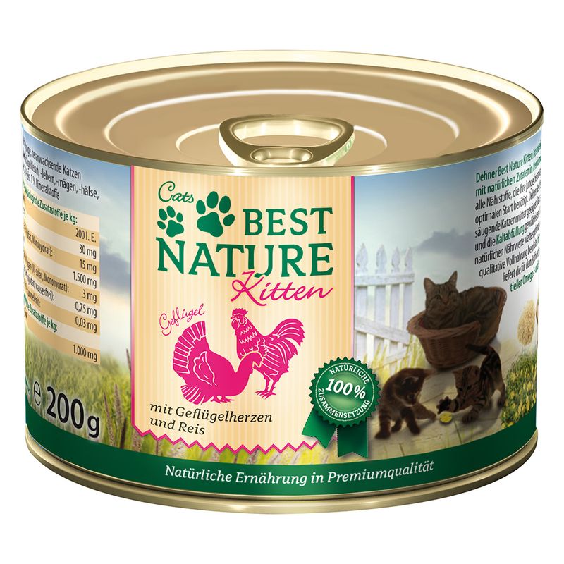Lot Best Nature Kitten 12 x 200 g pour chaton