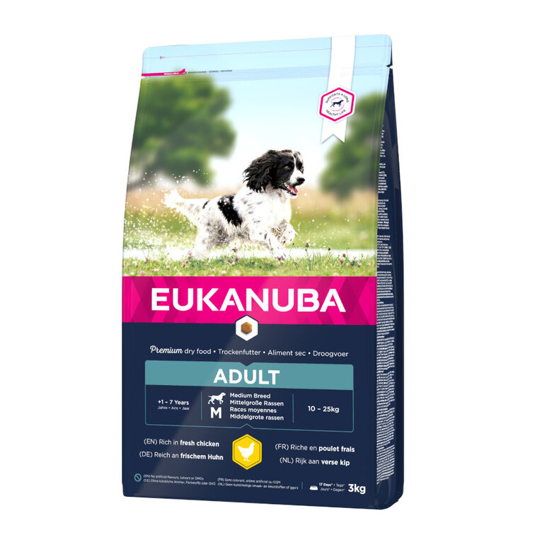Ração Eukanuba para Cães Adultos de Porte Médio com Frango