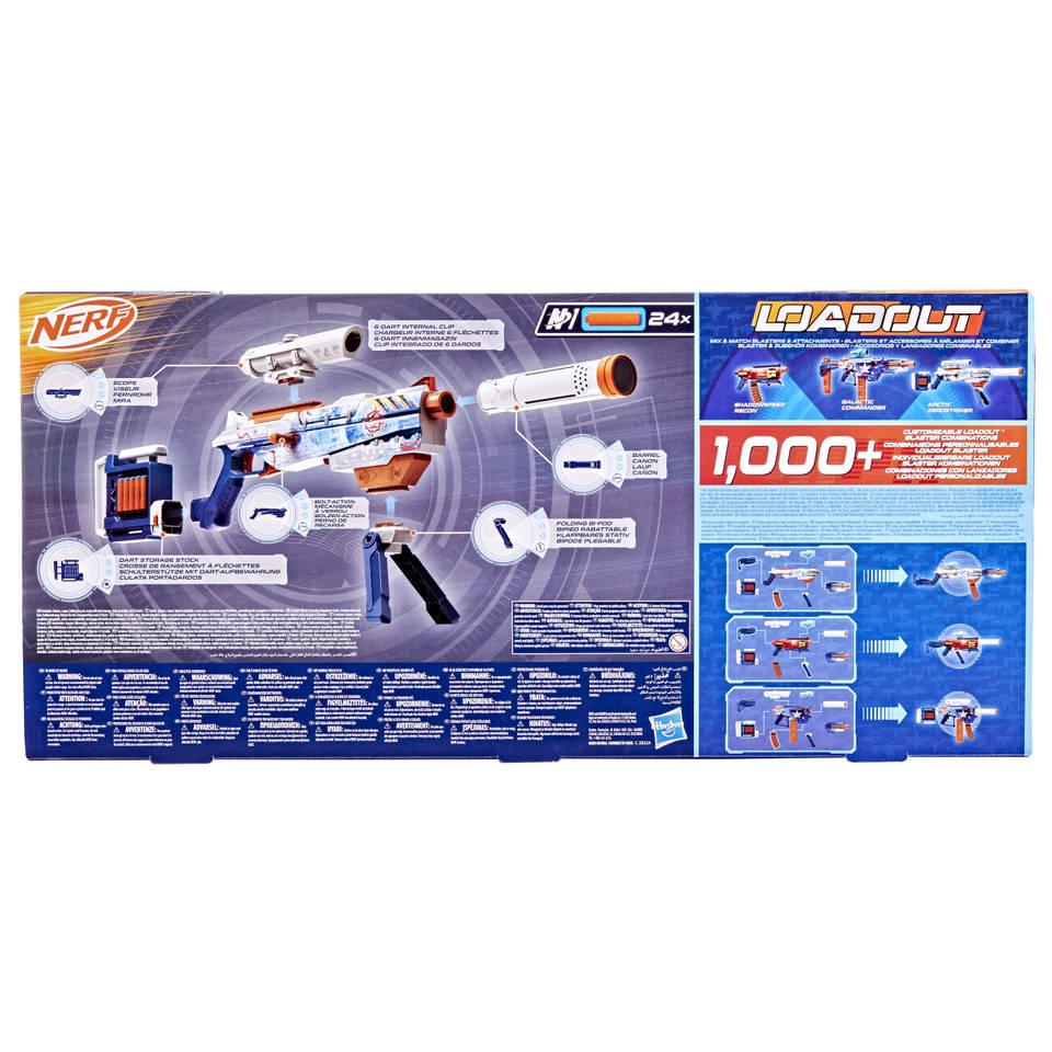 NERF Loadout Arctic Zerostriker blaster