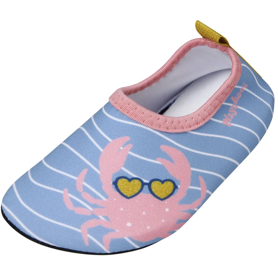 Playshoes Badeschuh Krebs blau-pink