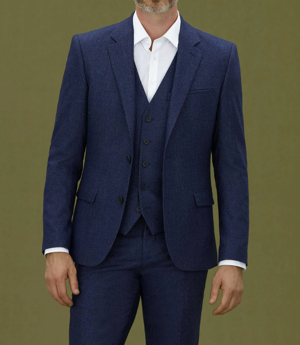 Veste ville en flanelle bleue 