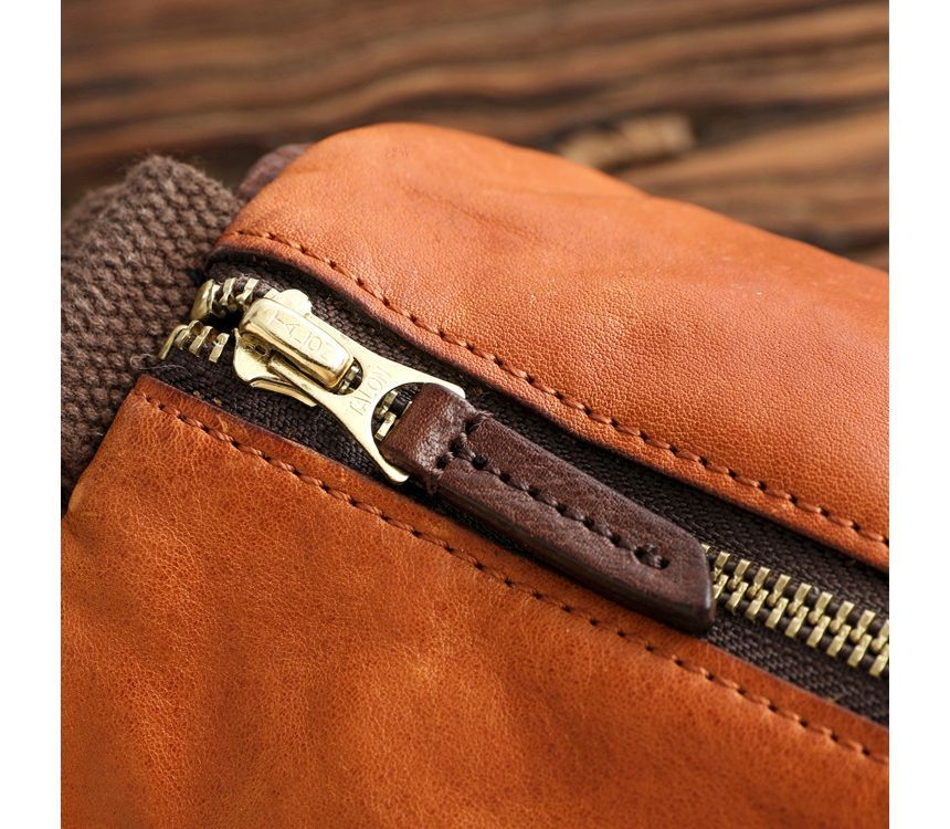 Wavecho - Echte leren cilindervormige crossbodytas