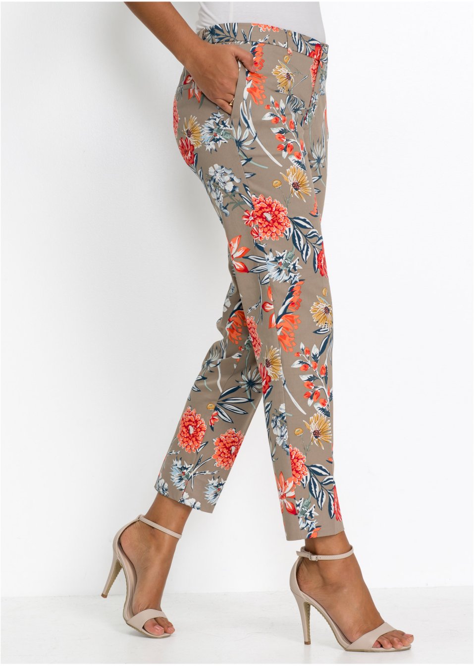 Pantalon extensible 7/8, imprimé
