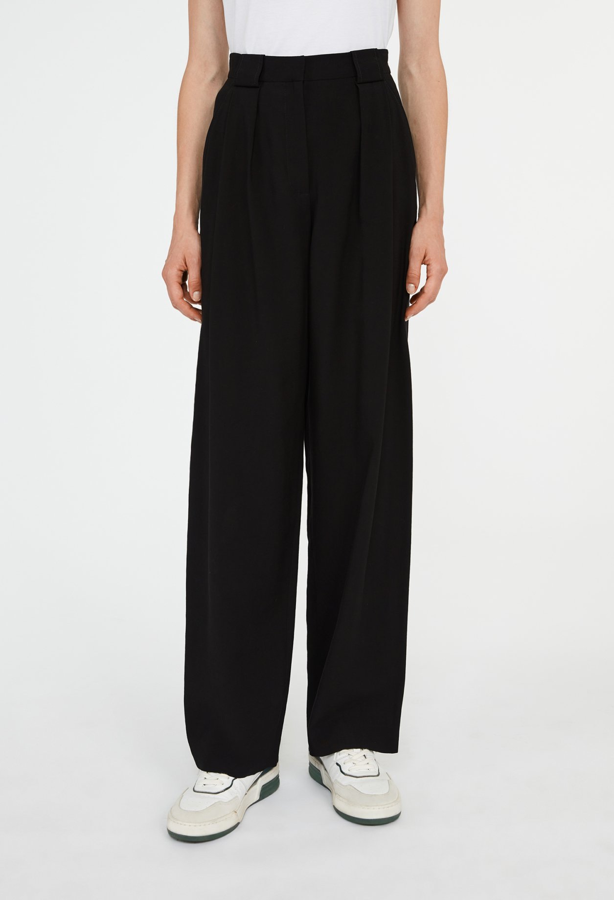 Pantalon tailleur fluide noir