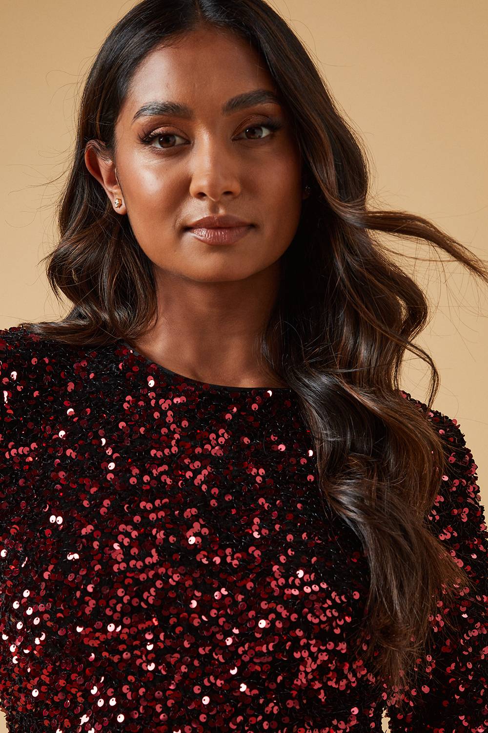 Oasis Robe Mini d'Occasion à Épaulettes et Sequins