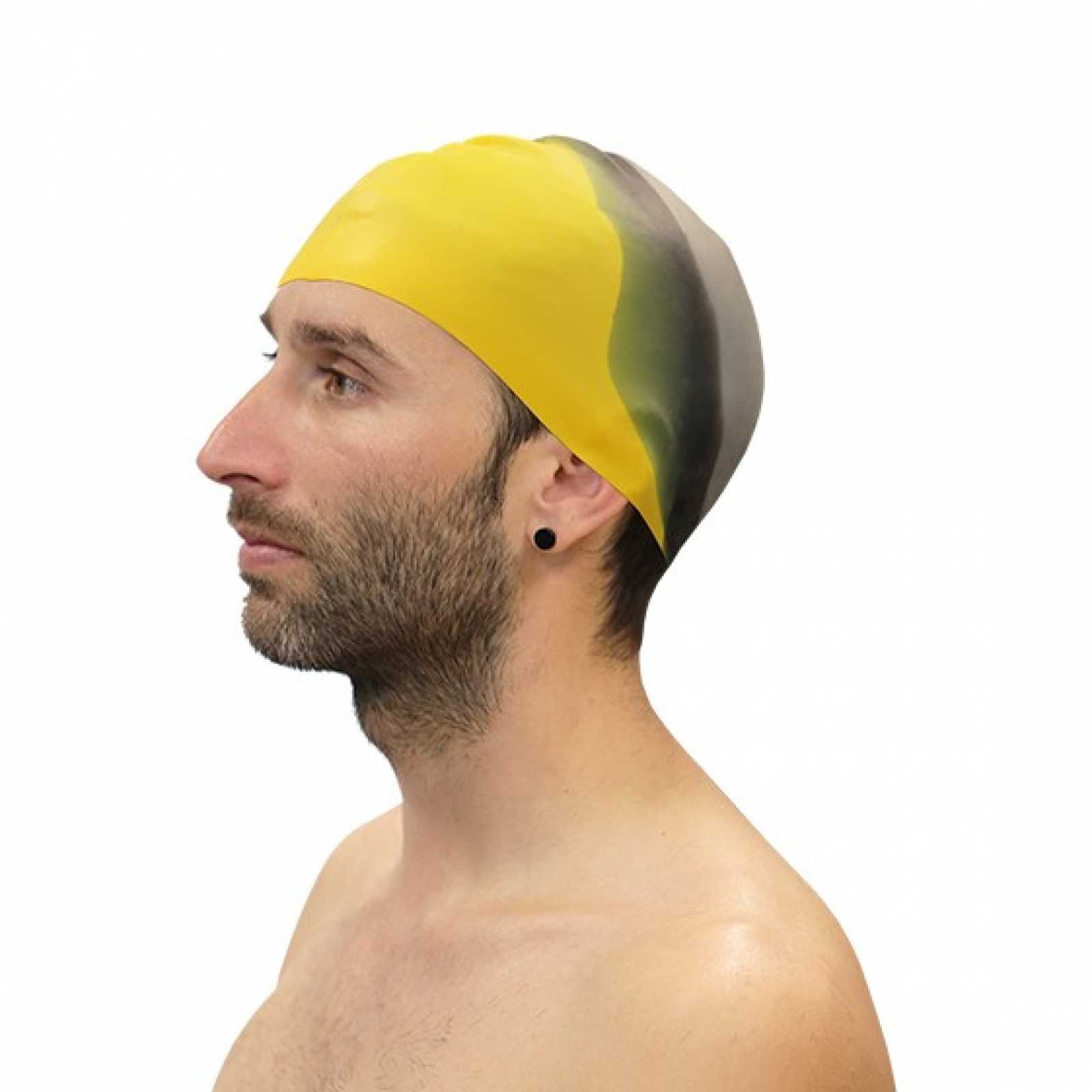Conjunto de toucas de natação de silicone multicoloridas Softee