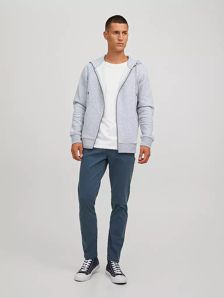 JACK & JONES Kapuzensweatjacke JJESTAR  grau