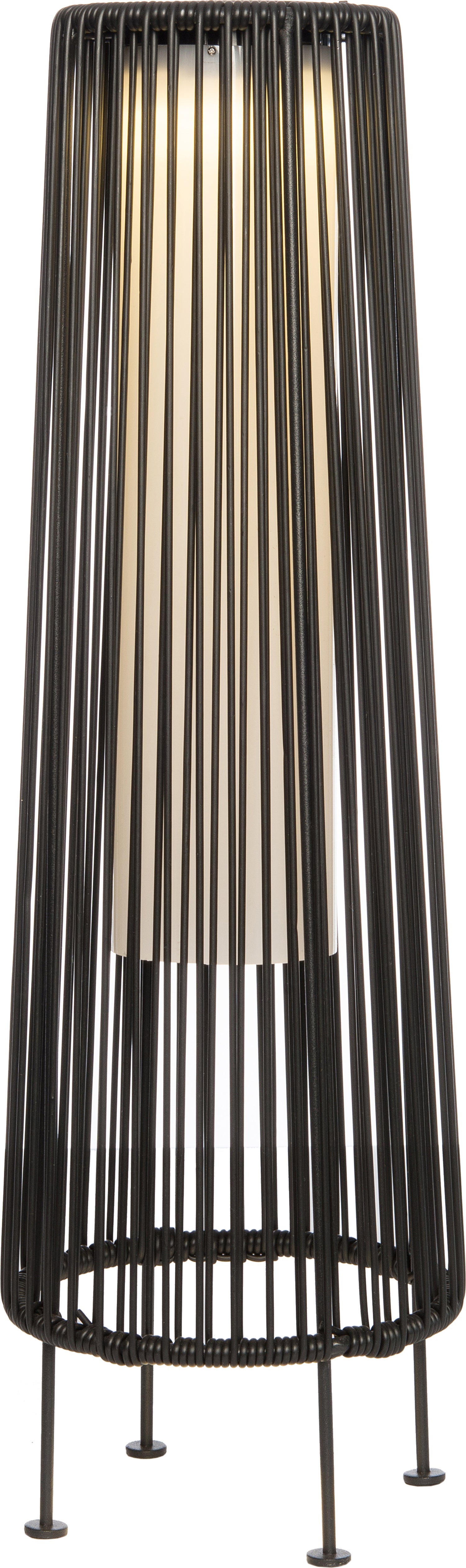 Intratuin solar buitenlamp zwart D 22 H 68 cm