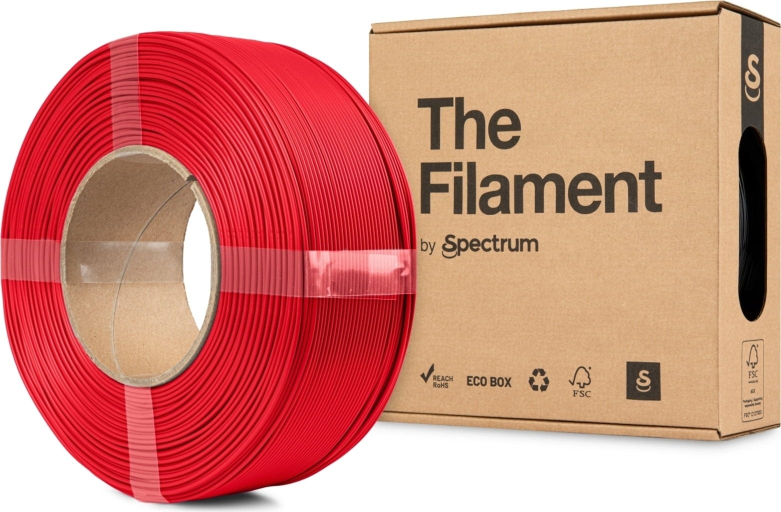 The Filament  Refill HT-PLA Vivid Red, 1,75 mm / 1000 g    Hitzebeständiges PLA Filament ohne Spule in Vivid Red