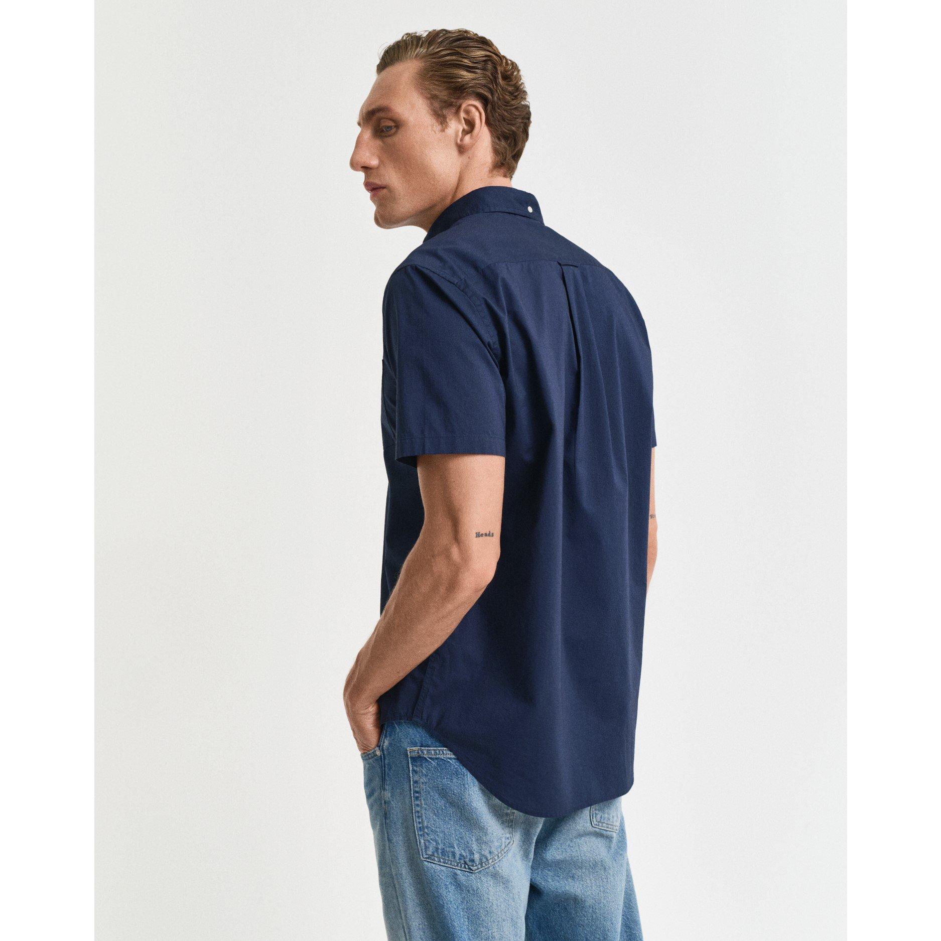Gant Regular Fit Classic Poplin Short Sleeve Shirt