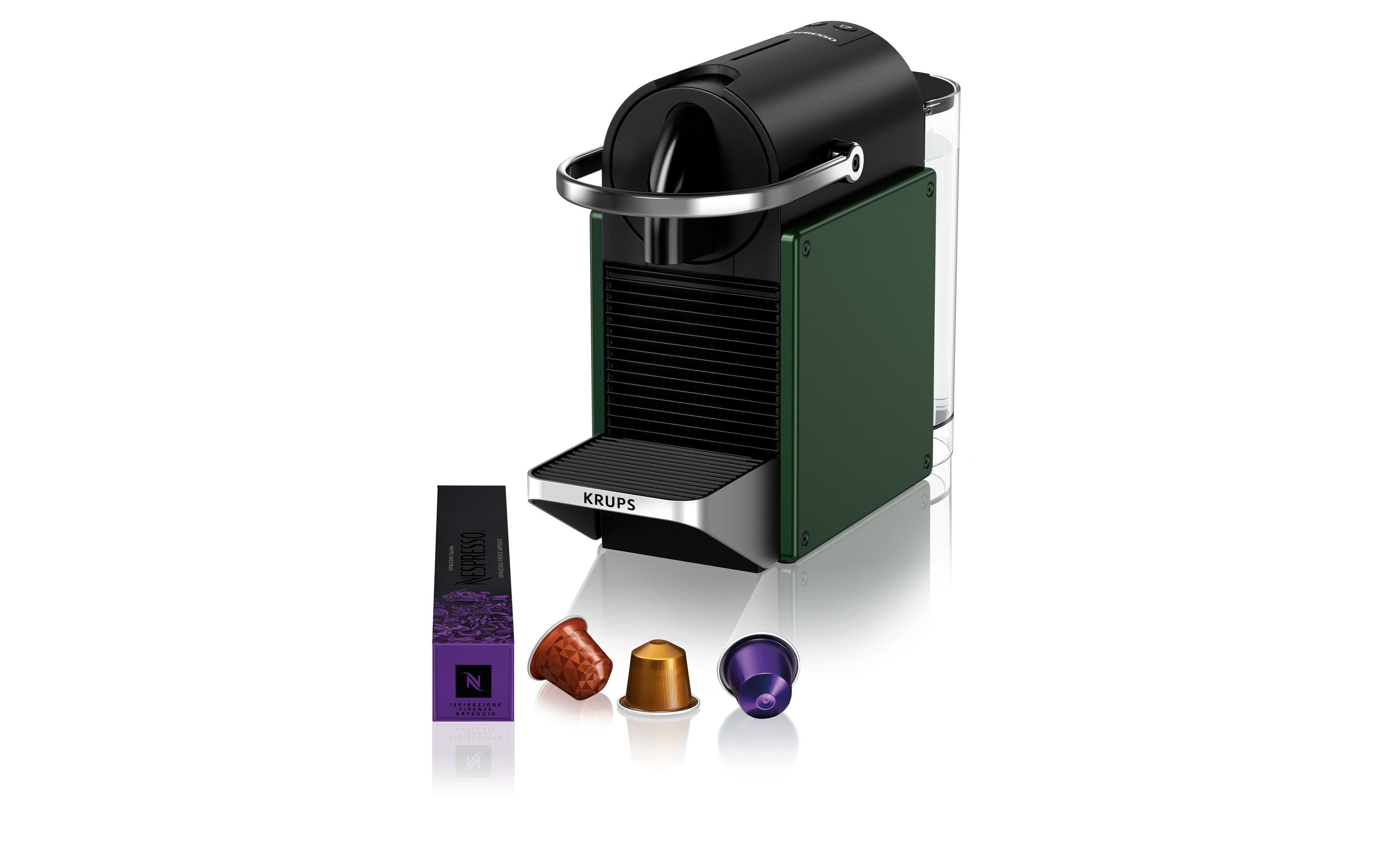 Kaffeemaschine Nespresso Pixie XN3063CH Dunkelgrün<br>Elegante Kapselmaschine