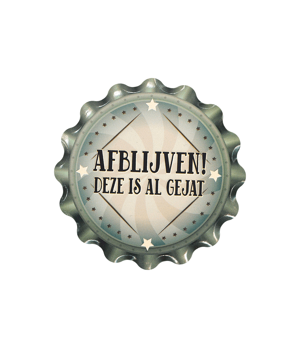 Groene Onderzetters Afblijven! 11cm