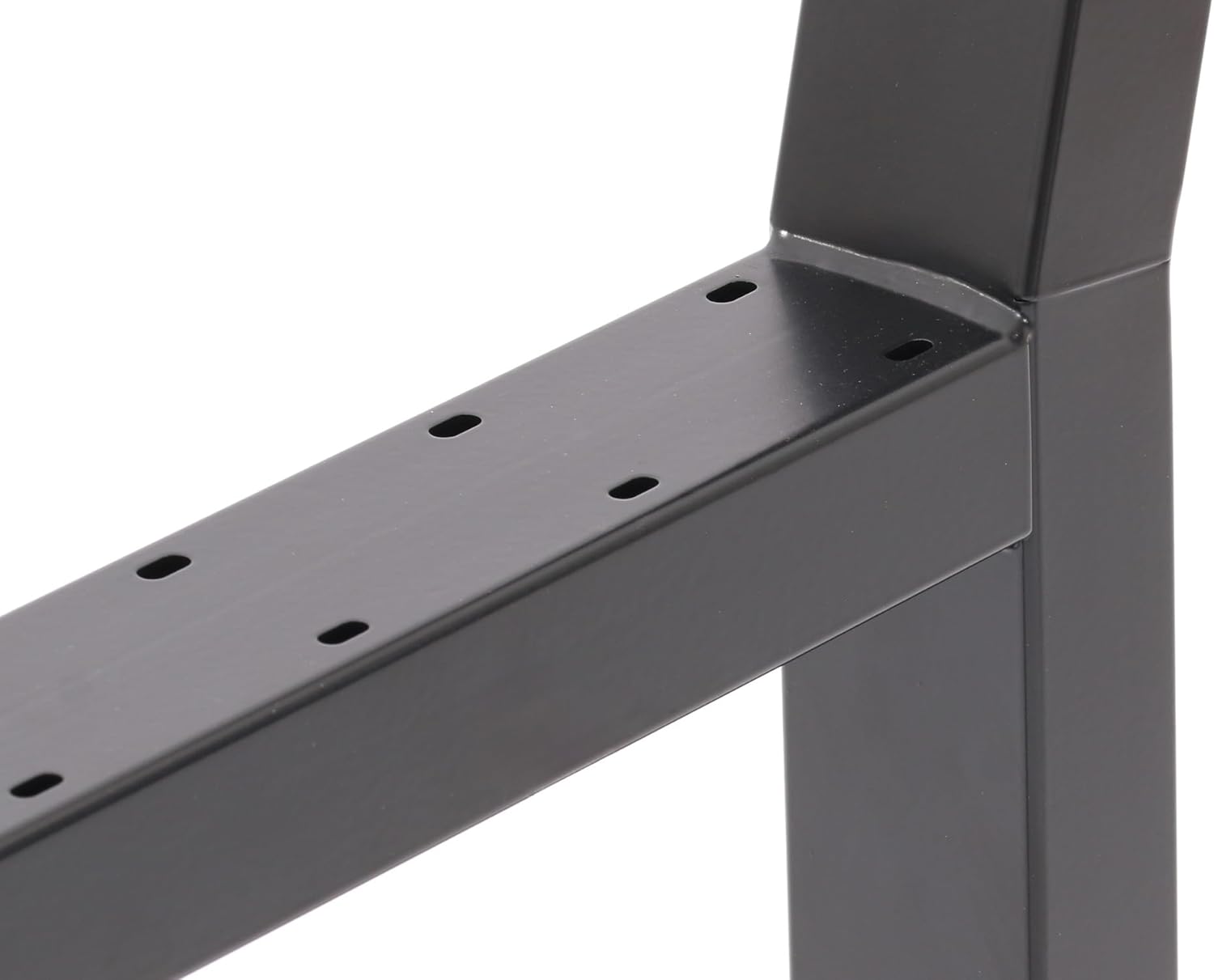 Bankgestell Sitzbank Bank Stuhl Esstisch Sitzecke Metall DIY Gestell Gartenbank (2er-Set, Schwarz matt RAL 9005)