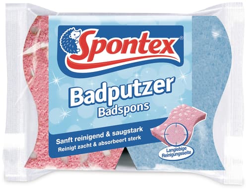 Spontex Badputzer, geeignet für alle Flächen im Bad, extra griffige Form, Farbe nicht frei wählbar