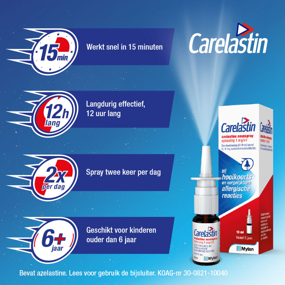 Carelastin Neusspray bij Hooikoorts10 ml