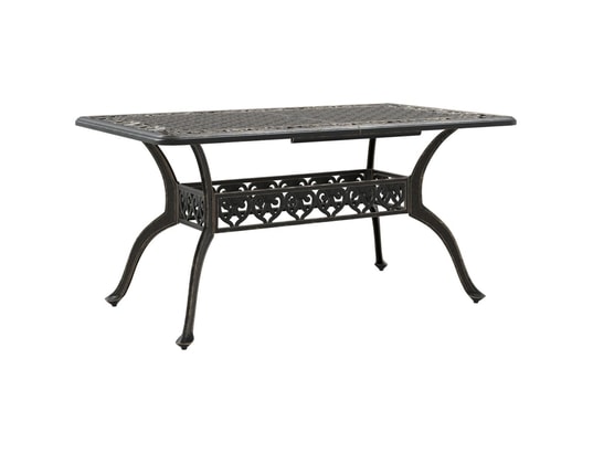 VIDAXL - Table de jardin bronze 150x90x72 cm aluminium coulé