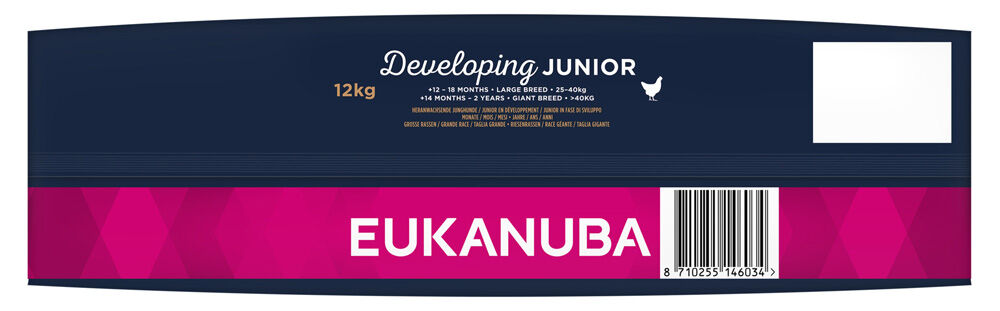 Eukanuba Developing Junior Large Breed - Hondenvoer - 12 Kilogram - kip