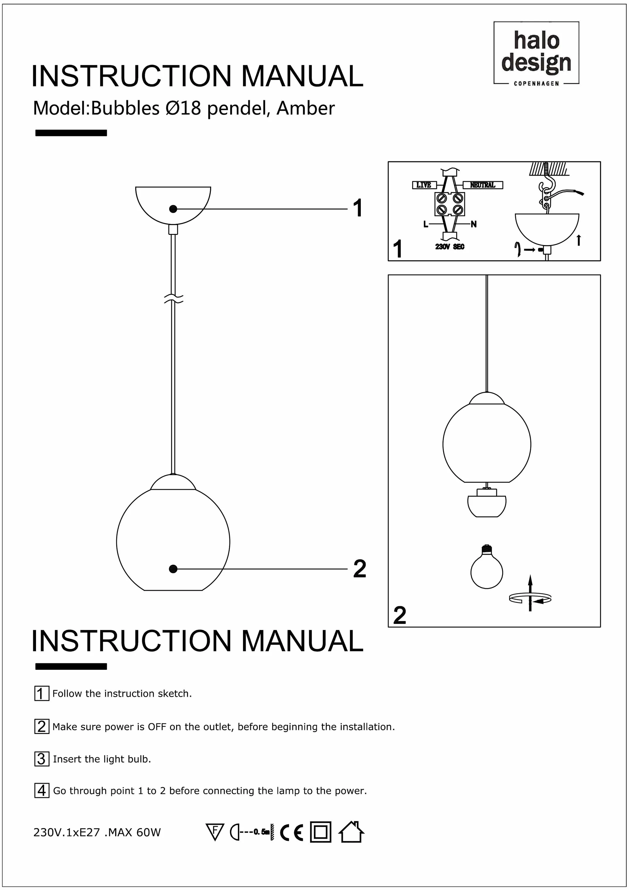 Halo Design Bubbles Pendel