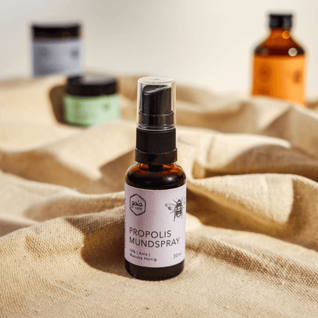 gaia care Mundspray mit Propolis, Anis & Manuka Honig