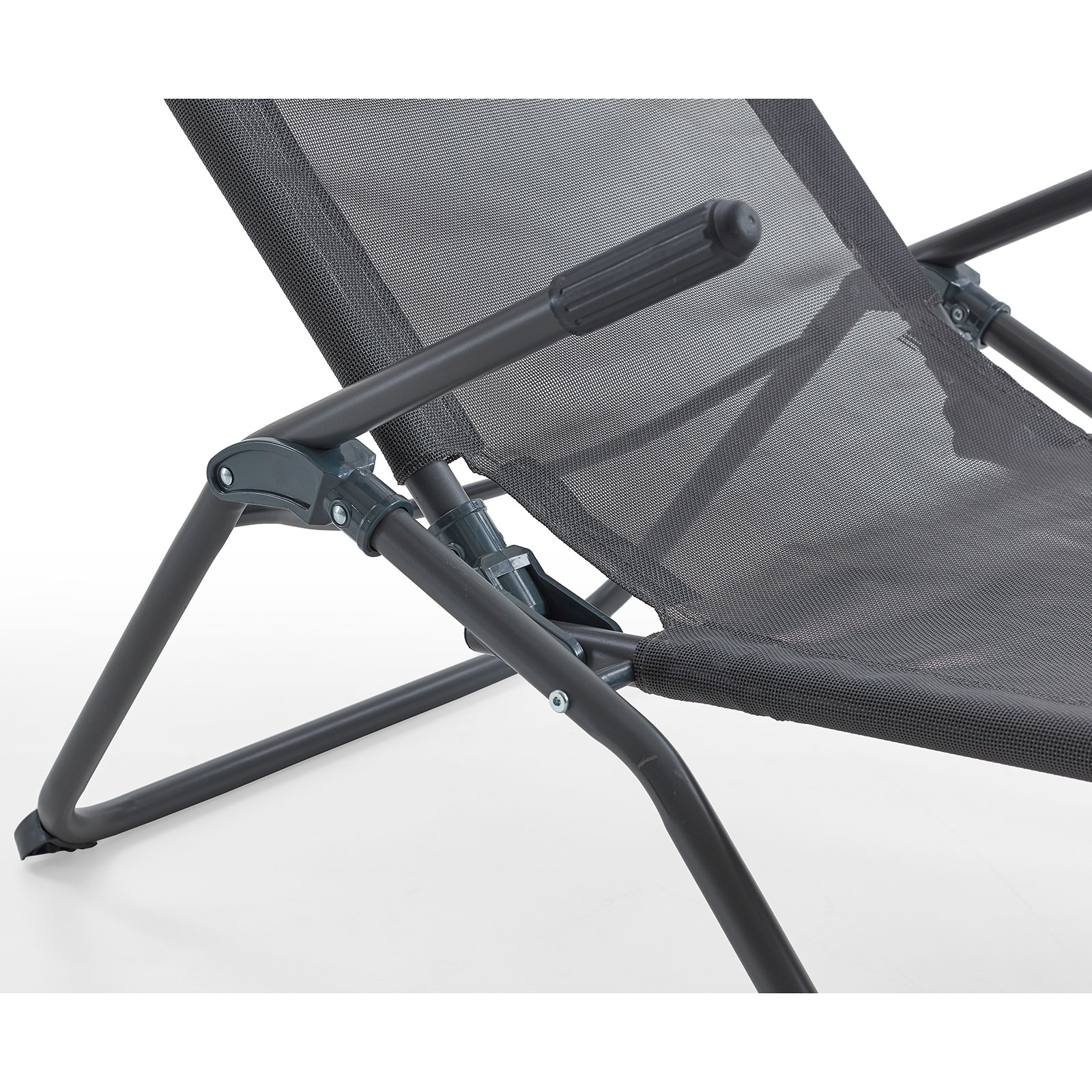 Strandliege - anthrazit - klappbar - 143 cm