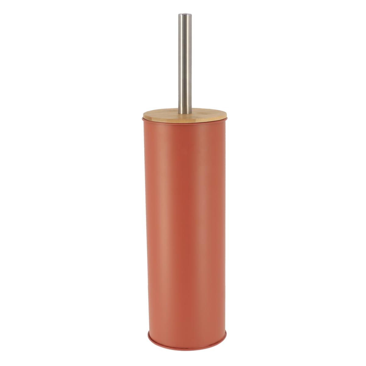 BROSSE WC METAL COUVERCLE BAMBOU TERRACOTTA