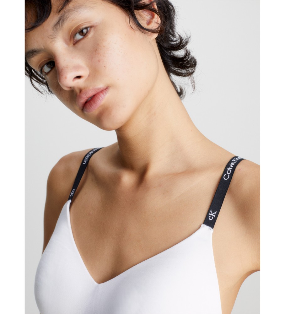 Sutiã Calvin Klein de alças finas CK96 branco