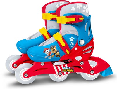 Stamp Paw Patrol Justerbar 2-i-1 Inlines Størrelse 27-30, Blå/Rød