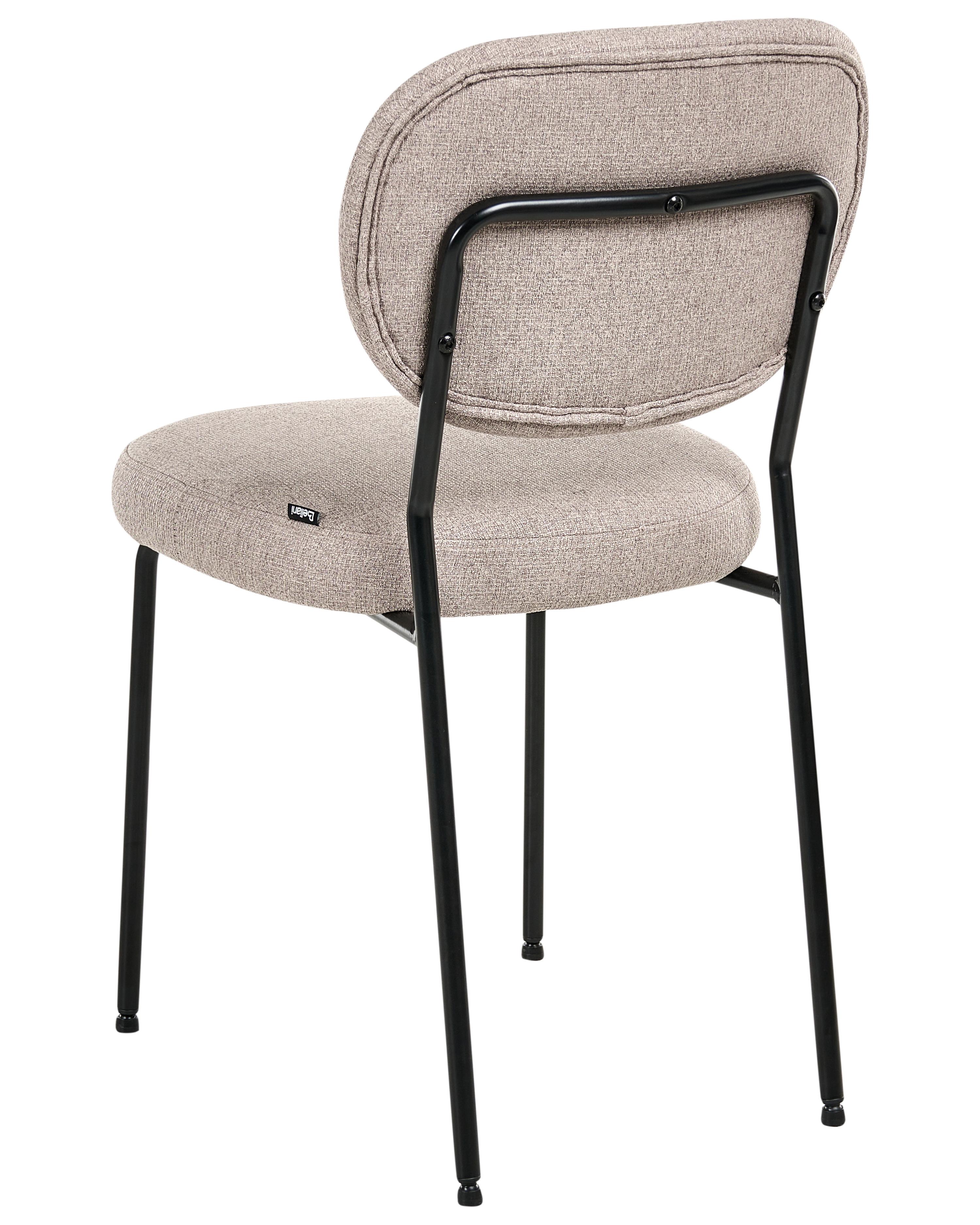 Set van 2 eetkamerstoelen LOLETA Stof Lichtbruin
