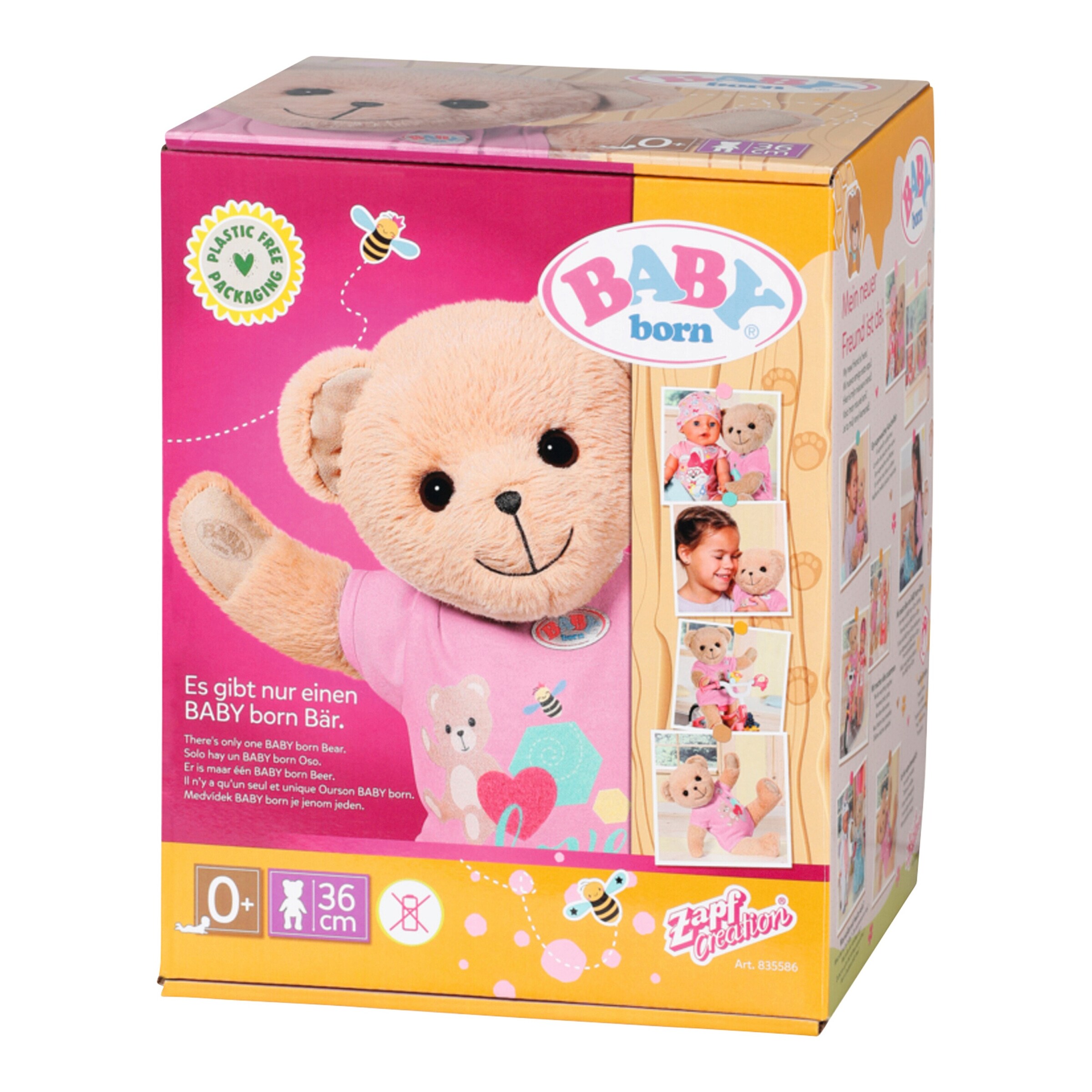 Zapf Creation - BABY BORN Kuscheltier Bär 36cm pink