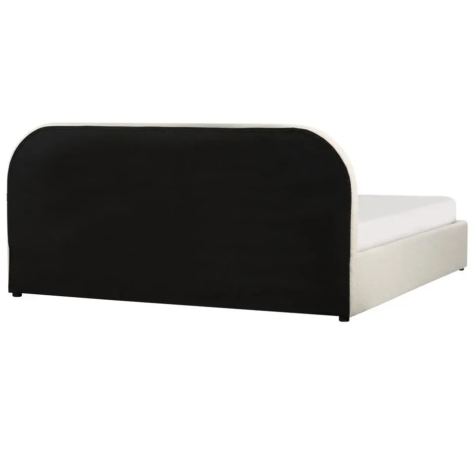 QUILLIEN - Bed met opbergruimte - Beige - 180 x 200 cm - Polyester