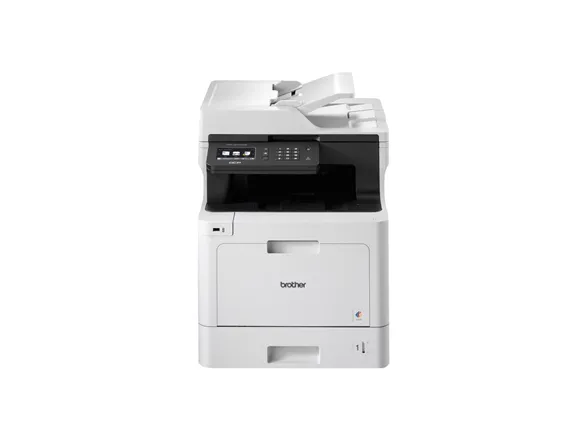 Brother DCP-L8410CDW - Multifunktionsprinter - farve - laser - 215.9 x 355.6 mm (original) - A4/Legal (medie) - op til 31 spm (kopiering) - op til 31 spm (udskriver) - 300 ark - USB 2.0, Gigabit LAN, Wi-Fi(n), USB vært