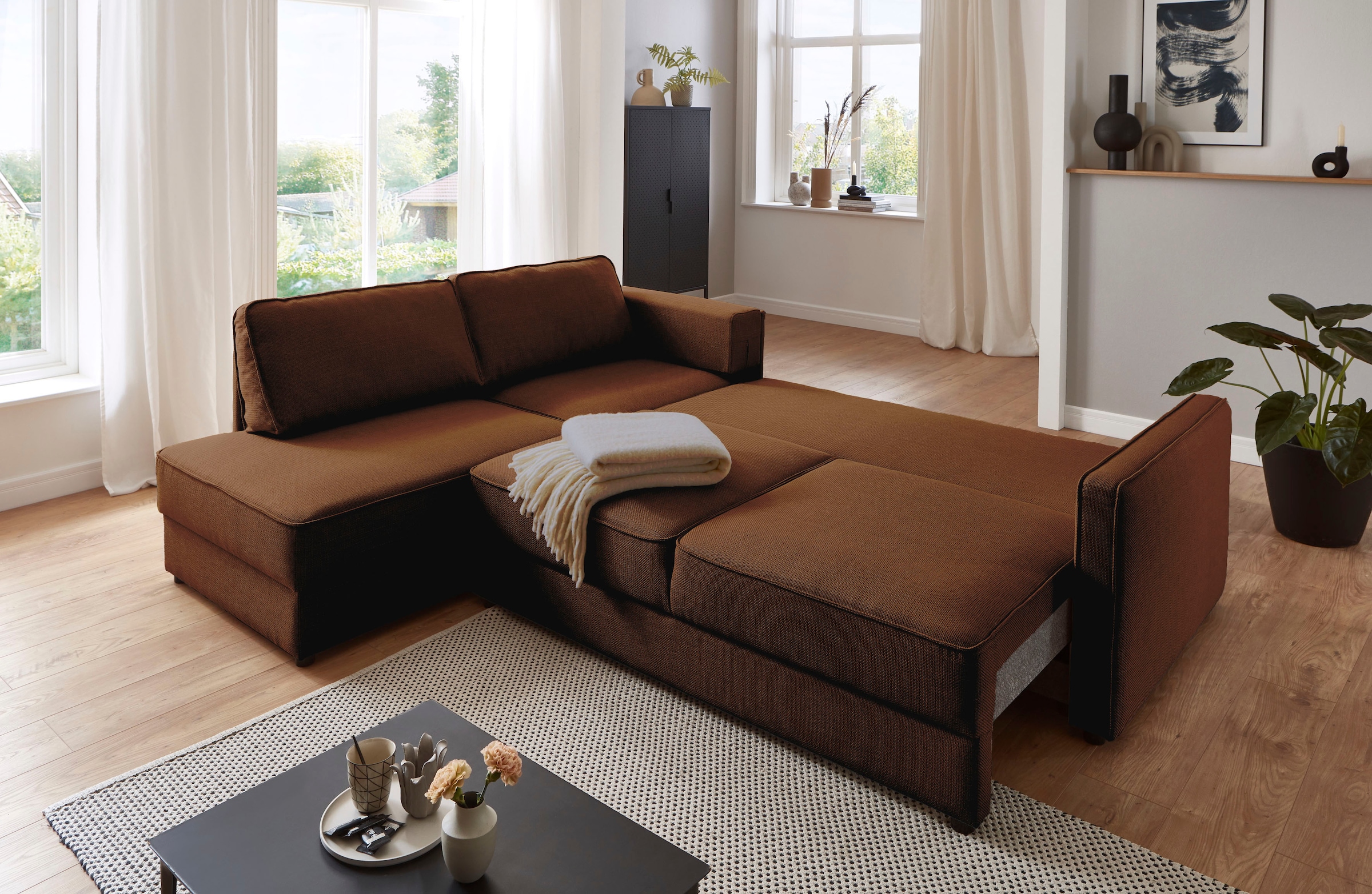 ATLANTIC home collection Schlafsofa »Chill« Ecksofa mit Bettfunktion und Bettkasten