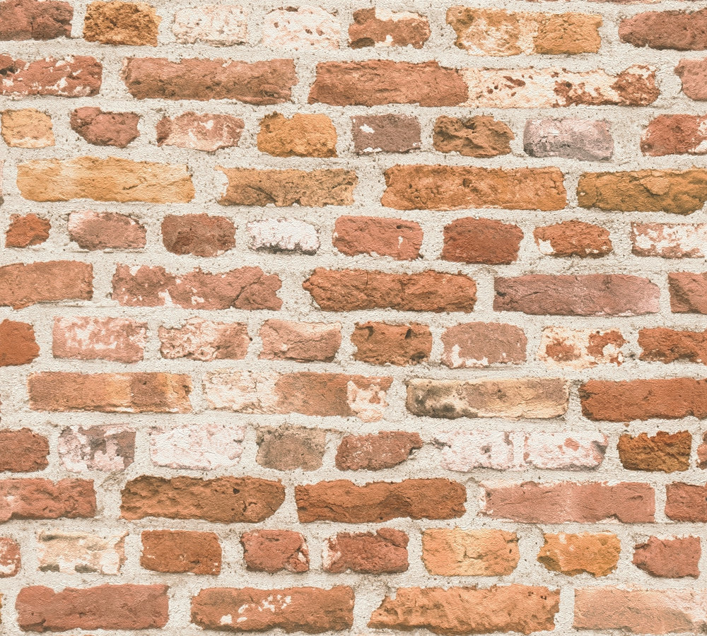 A.S. Creation Vliestapete BRICKS & STONES - rot-braun - Steinoptik - 10 Meter