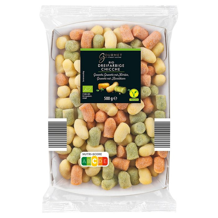 GOURMET FINEST CUISINE GOURMET Bio-Gnocchi ungefüllt 500 g, Tricolor