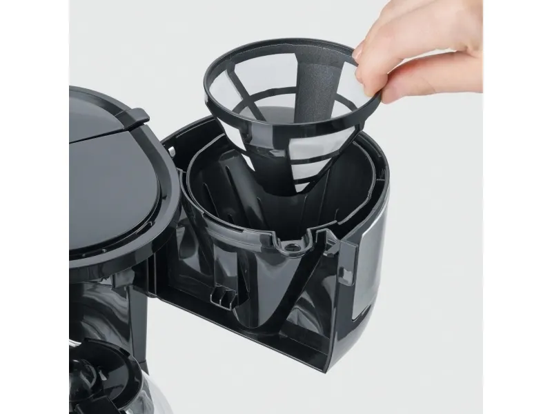 SEVERIN KA 4810 - Kaffemaskine - 10 kopper - rustfrit stål/sort
