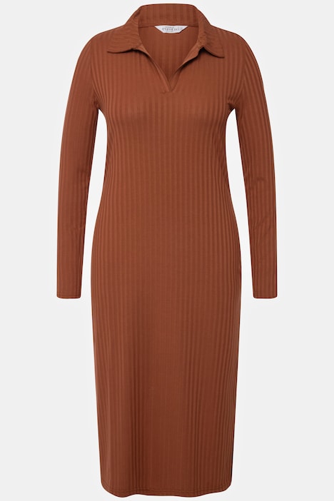 Jersey-Midikleid, Slim Shape, Langarm