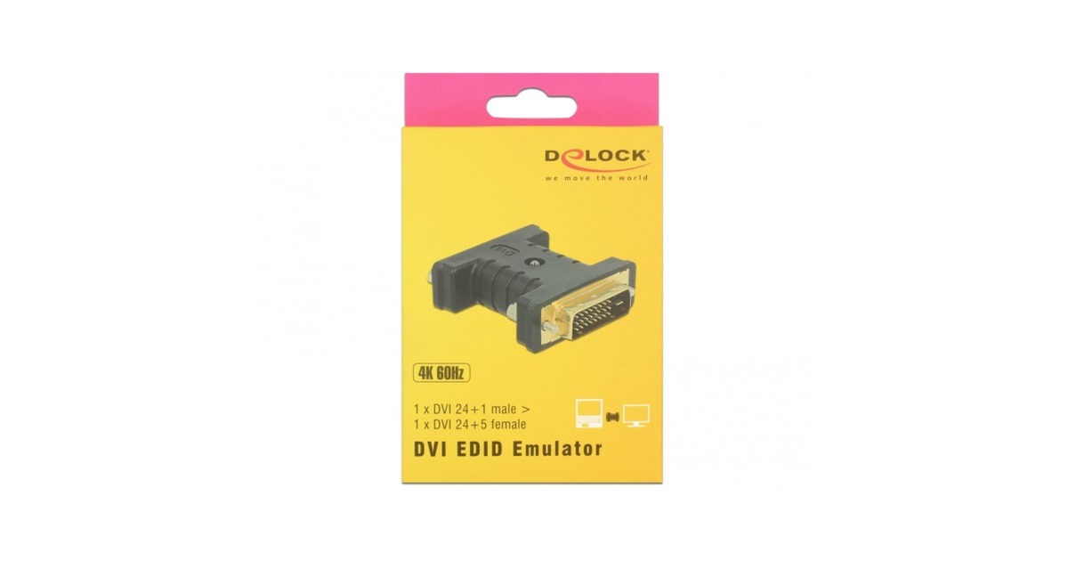 DeLOCKDVI 24+1 male naar DVI 24+5 female adapter  (Zwart)