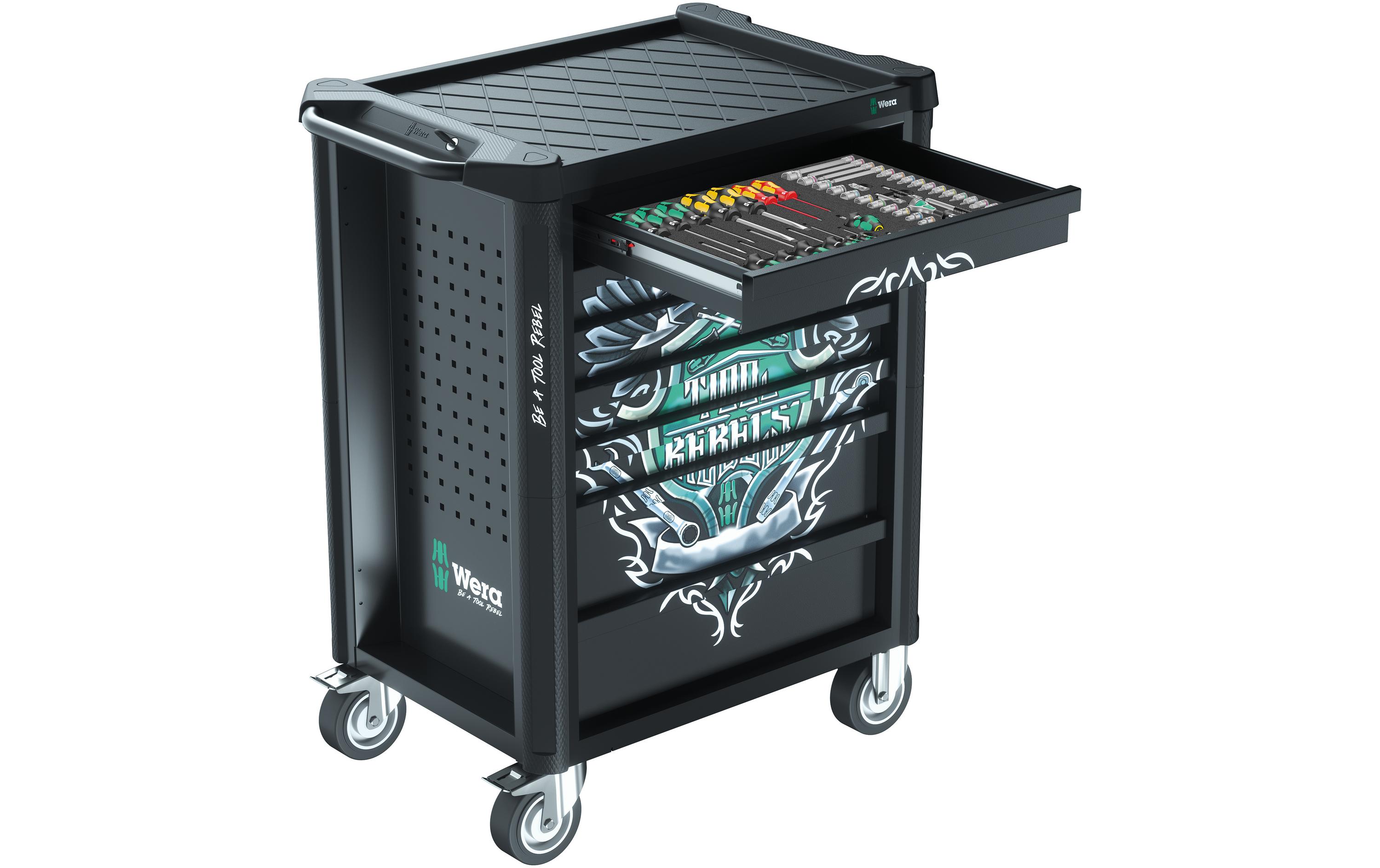 Werkstattwagen 9700 Tool Rebel 1, 78‑teilig<br>Exklusiver Werkstattwagen im Tool Rebel Design für den täglichen harten Einsatz